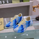 Gucci two-tone luxury sneakers view 10 breathable knit upper