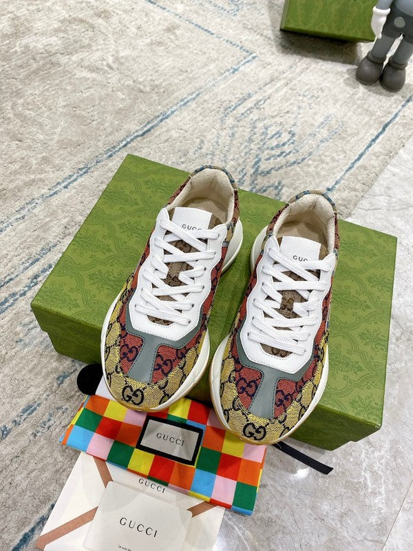 Gucci bold contrast luxury sneakers view 8 sleek tonal finish