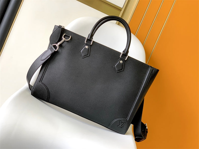  structured carryall bag detail view showing craftsmanship
