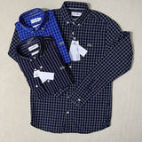 Front view of Lacoste luxury clothing with monogram-inspired silhouette