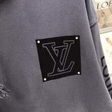 Side profile of Louis Vuitton luxury clothing with relaxed-fit cut