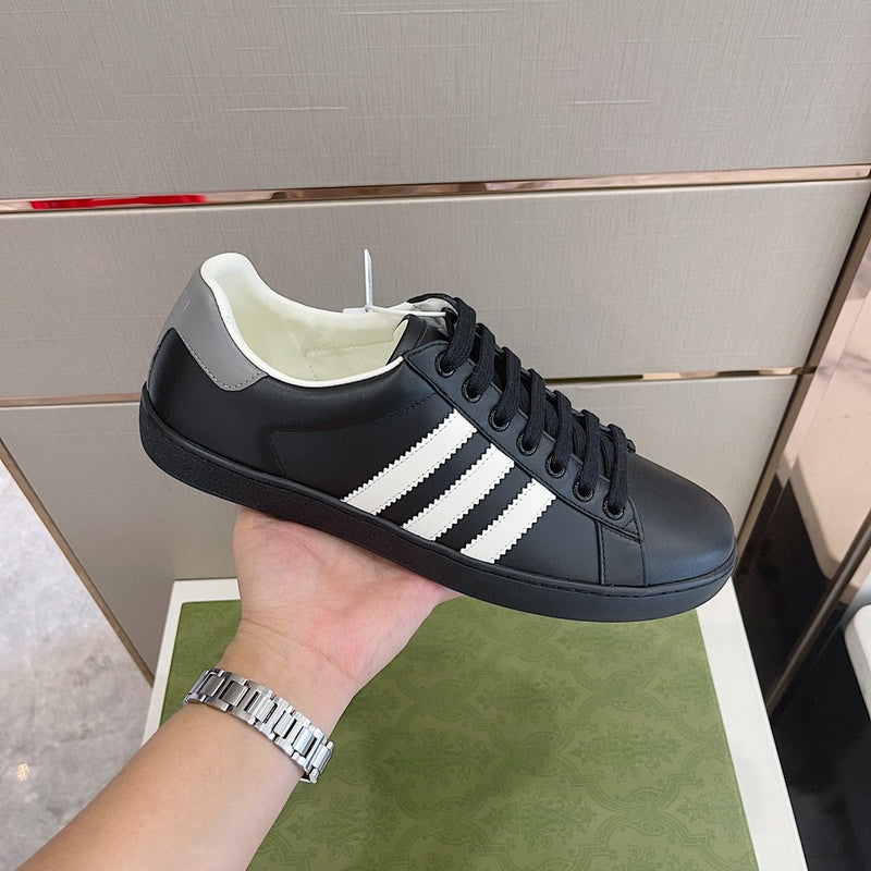 Gucci crisp white luxury sneakers view 6 heritage-inspired look