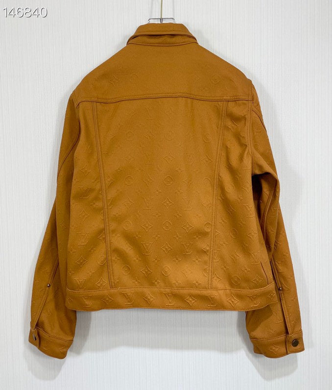 Side profile of Louis Vuitton luxury clothing with tailored silhouette