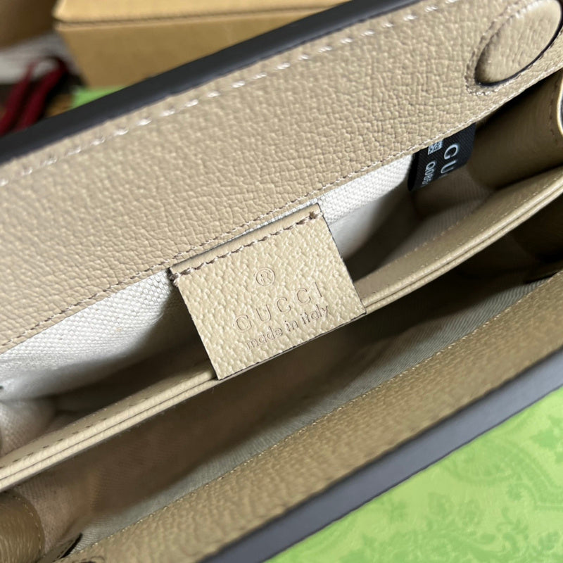 Side profile of classic sleek women's handbag – women's luxury accessory