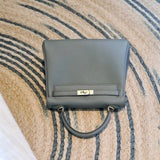  classic structured bag detail view showing craftsmanship