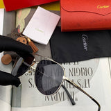 Close-up detail view of Cartier unisex sunglasses