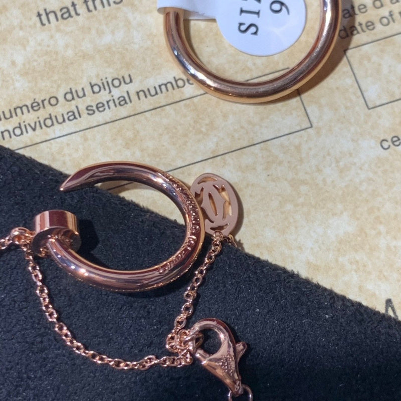 Close-up detail view of Cartier unisex jewelry piece