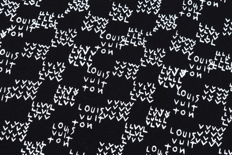 Front view of Louis Vuitton luxury clothing with runway-inspired design