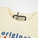 Close-up detail shot of Gucci luxury clothing with everyday silhouette