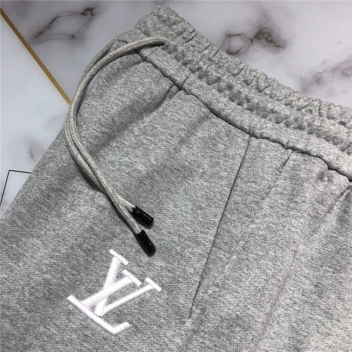 Close-up detail shot of Louis Vuitton cotton t-shirt with label-forward styling