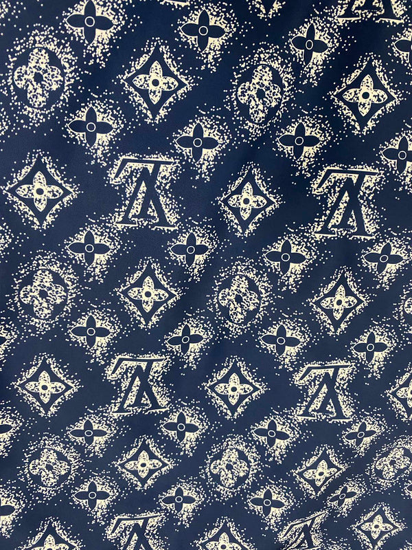 Flat lay presentation of Louis Vuitton luxury clothing with everyday silhouette