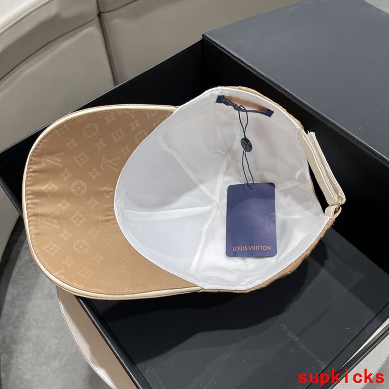 Close-up detail view of Louis Vuitton unisex cap