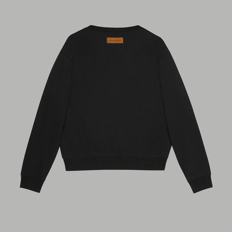 Side profile of Louis Vuitton luxury clothing with relaxed-fit cut