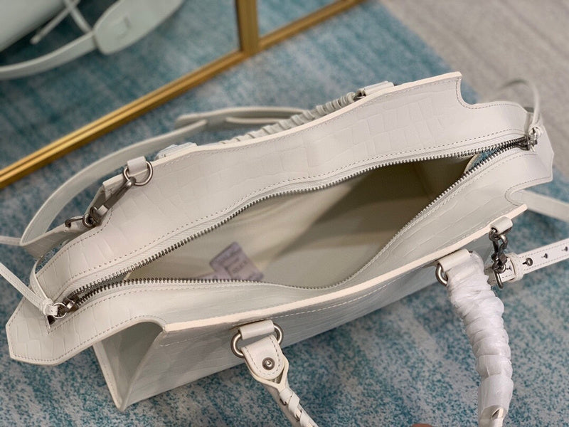 Sophisticated Faux Leather Handbag - Signature Hardware Accents | Women's Premium Handbag #664 - interior view (image 6) of designer-inspired handbag