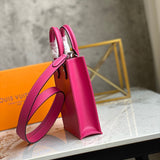 Close-up detail of everyday-luxe classic women's handbag – women's statement bag