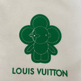 Close-up detail shot of Louis Vuitton luxury clothing with everyday silhouette