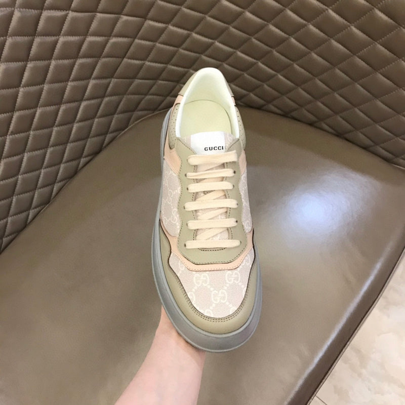 Gucci soft grey luxury sneakers view 8 premium leather build