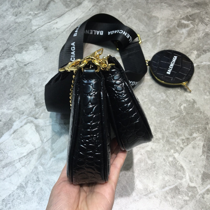 Statement Premium PU Leather Handbag - Signature Hardware Accents | Women's Statement Accessory #983 - styled full view (image 7) of designer-inspired handbag
