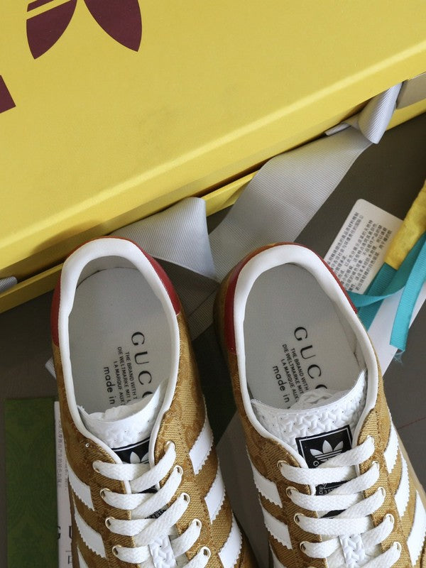 Gucci sneakers detailed view showing premium designer craftsmanship
