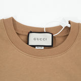 Close-up detail shot of Gucci luxury clothing with contemporary cut