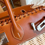  polished crossbody bag detail view showing craftsmanship 8