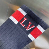 Louis Vuitton Red Chunky Platform Sneakers - Heel Detail View
