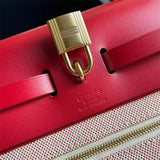 Close-up detail of sophisticated bag design