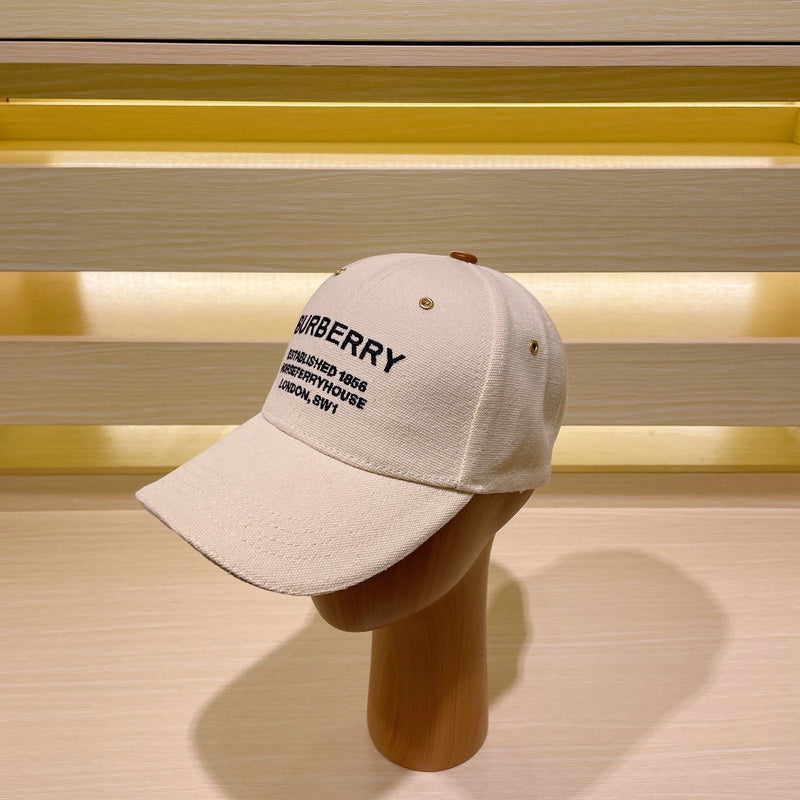 Side view of Burberry unisex cap