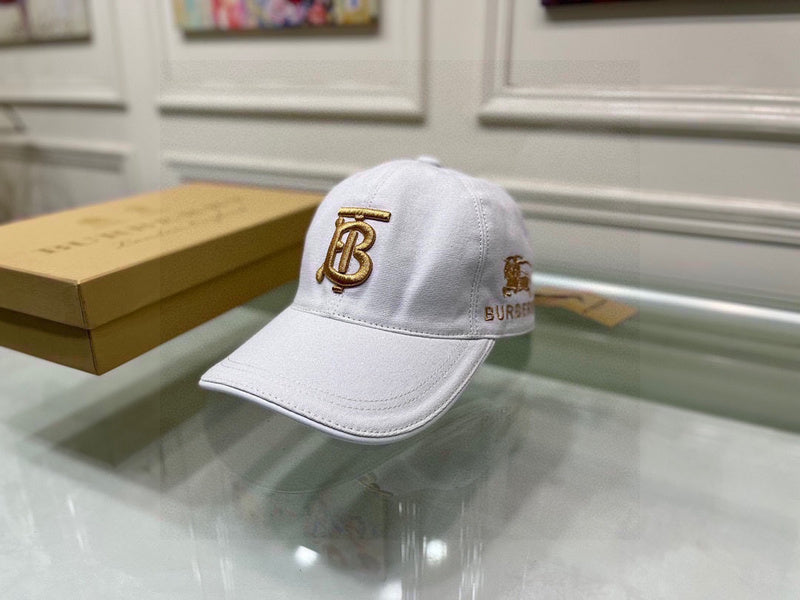 Close-up detail view of Burberry unisex cap