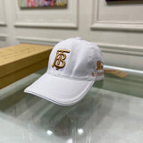 Close-up detail view of Burberry unisex cap