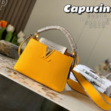Side profile of modern signature women's handbag – women's luxury accessory