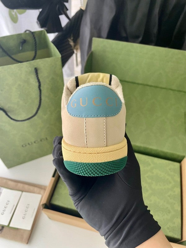Gucci soft grey luxury sneakers view 7 chunky sole construction