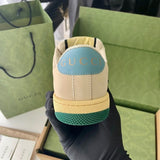 Gucci soft grey luxury sneakers view 7 chunky sole construction