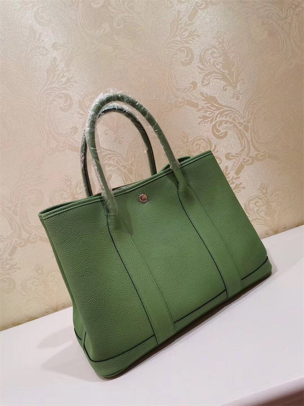 Side view of chic structured handbag