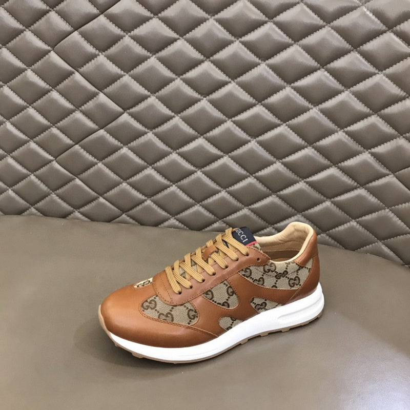 Gucci two-tone luxury sneakers view 6 sleek tonal finish