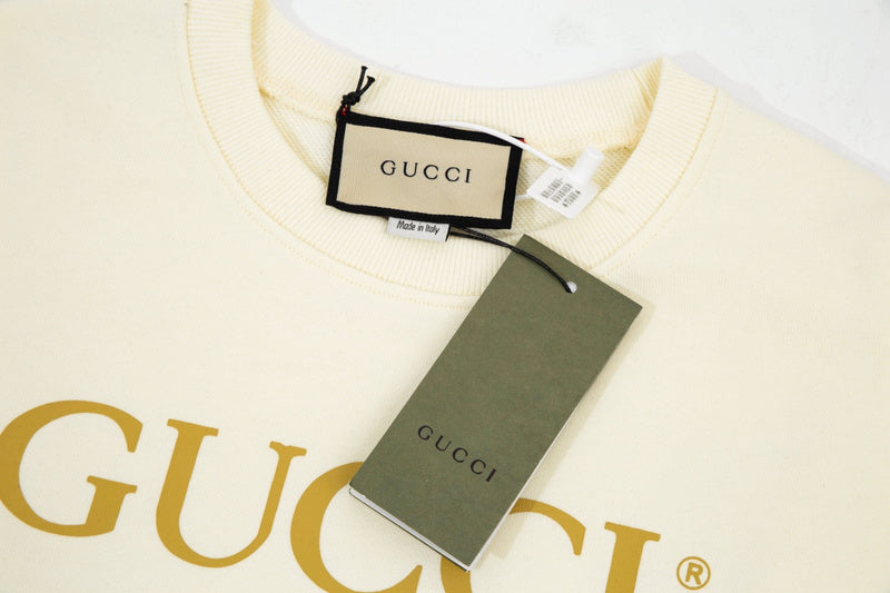 Full styled look of Gucci luxury clothing with relaxed-fit cut