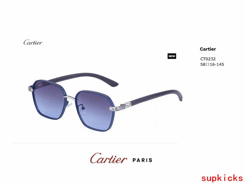 Angled view of Cartier unisex sunglasses
