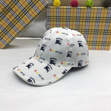 Close-up detail view of Burberry unisex cap