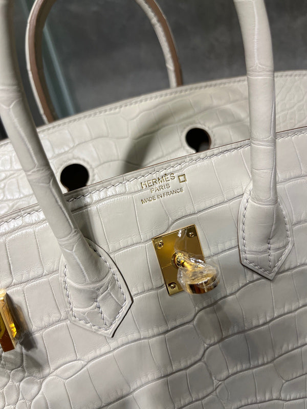 Understated bag shown from front angle