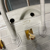 Understated bag shown from front angle