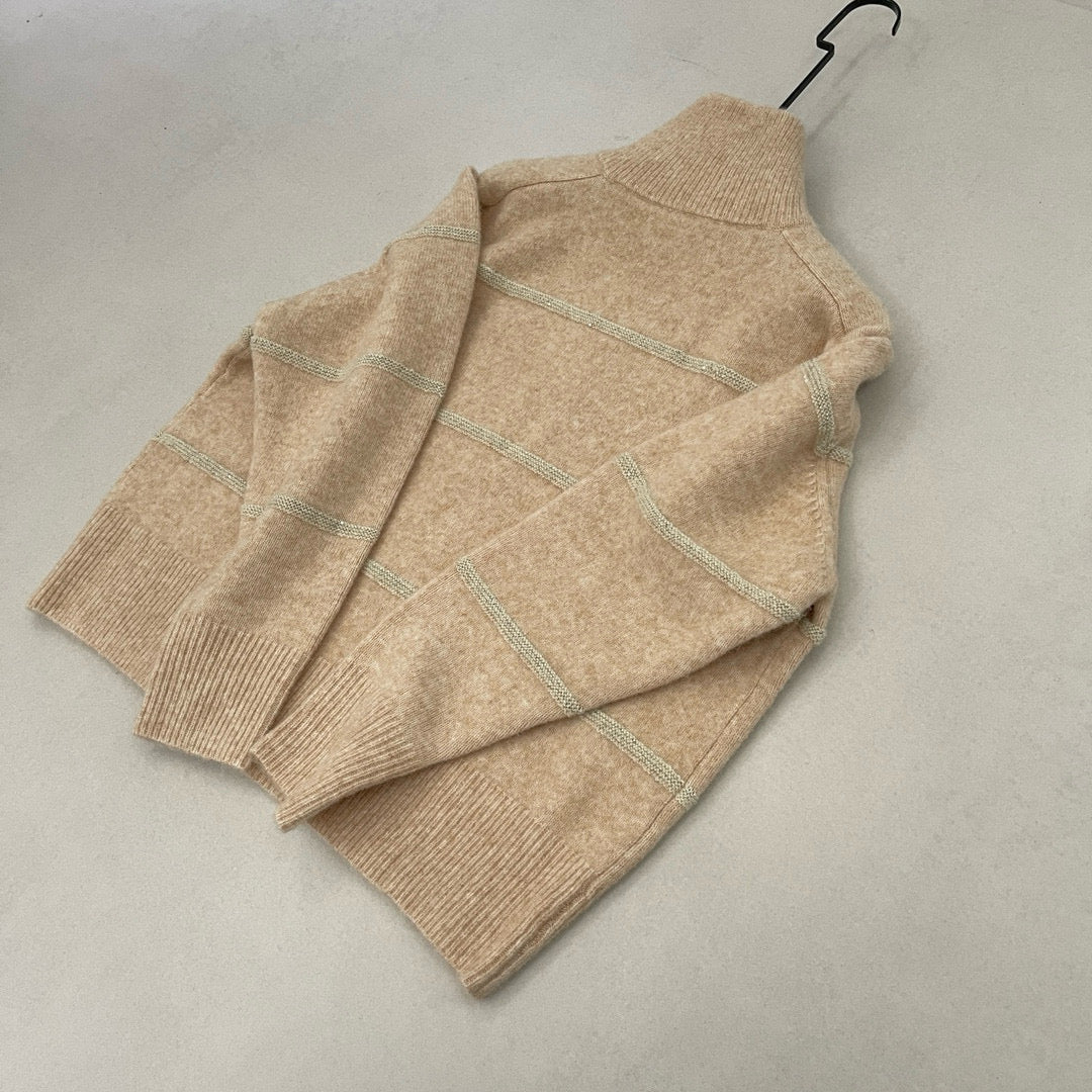 Front view of Brunello Cucinelli Zip Cardigan premium piece