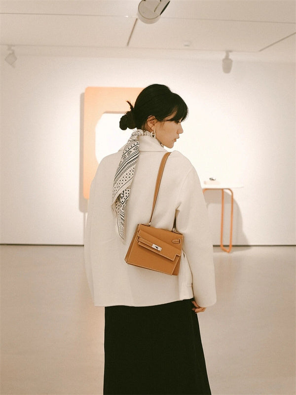 Sculpted bag shown from front angle