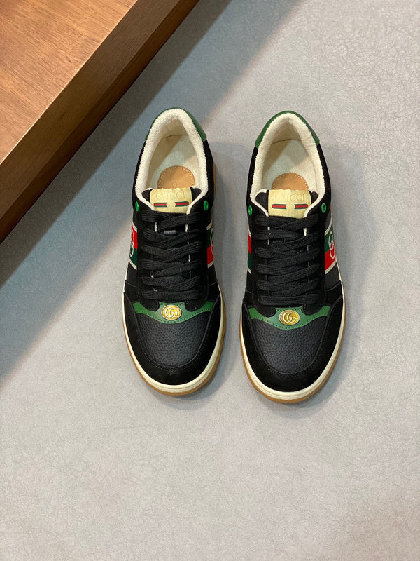 Gucci neutral cream luxury sneakers view 10 breathable knit upper