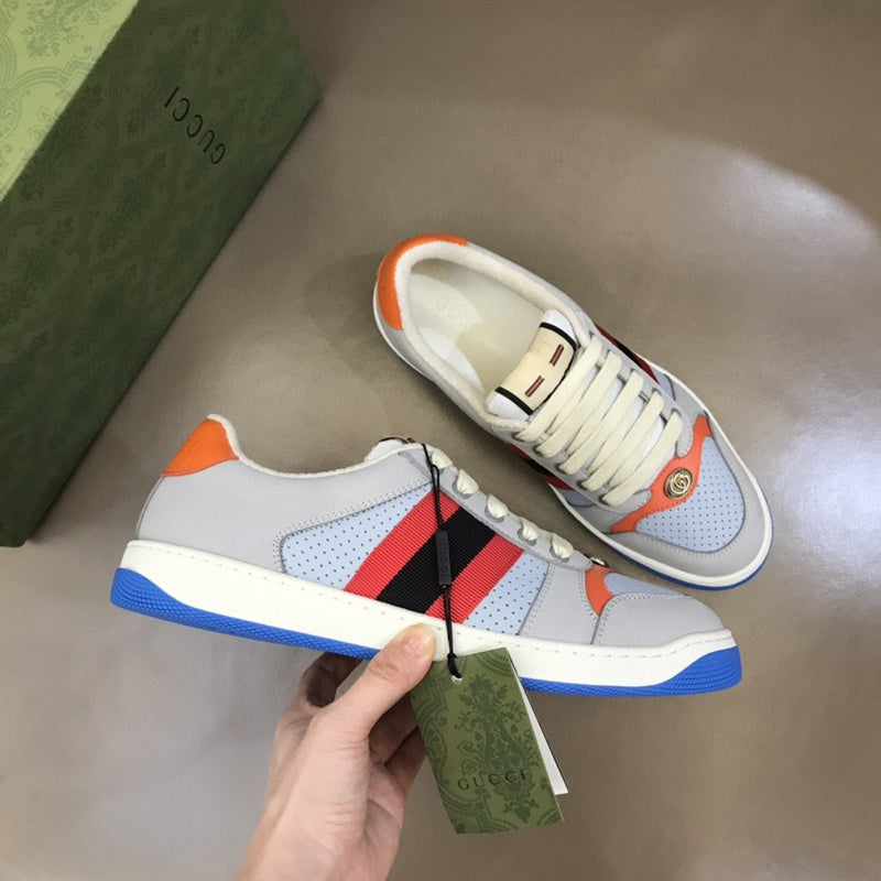Gucci muted earth tones luxury sneakers view 7 heritage-inspired look