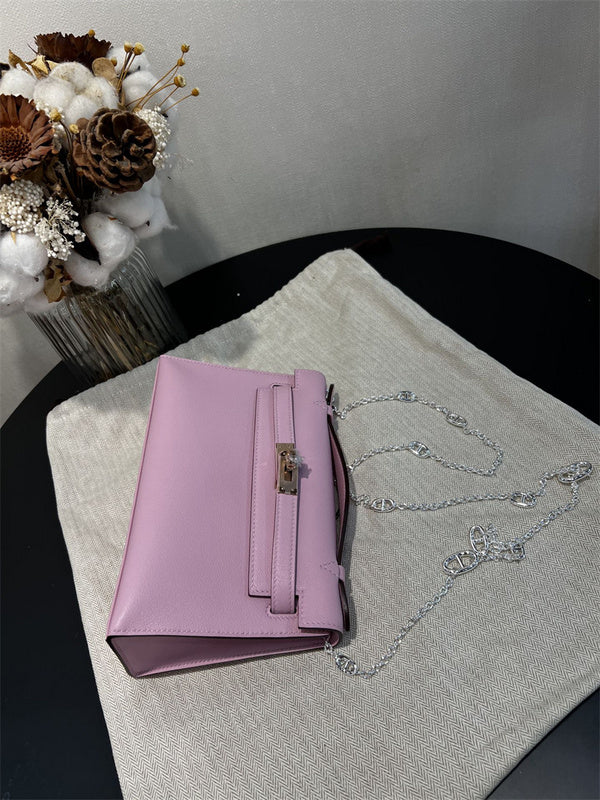Side view of versatile structured handbag