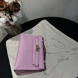 Side view of versatile structured handbag