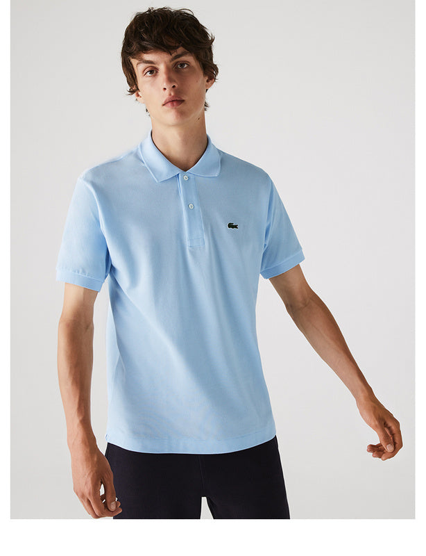 Back view of Lacoste luxury clothing with monogram-inspired silhouette