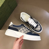 Gucci Designer sneakers in bold contrast streetwear statement look front view