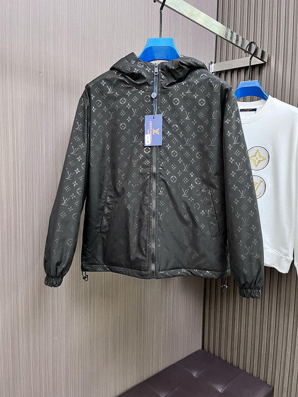 Back view of Louis Vuitton luxury clothing with streetwear-inspired cut