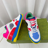 Gucci stone beige luxury sneakers view 5 bold athletic profile